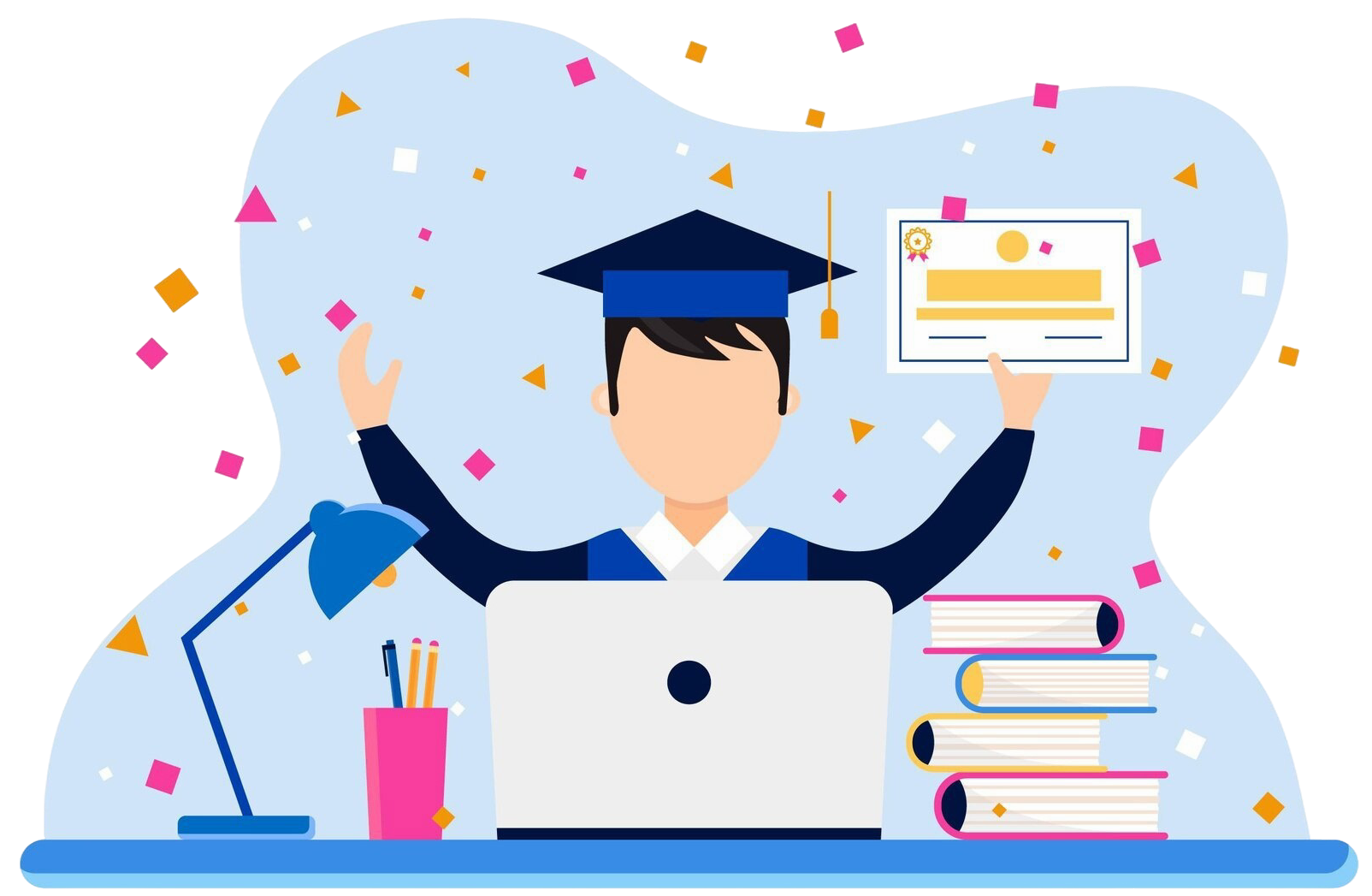 online certification with graduate laptop